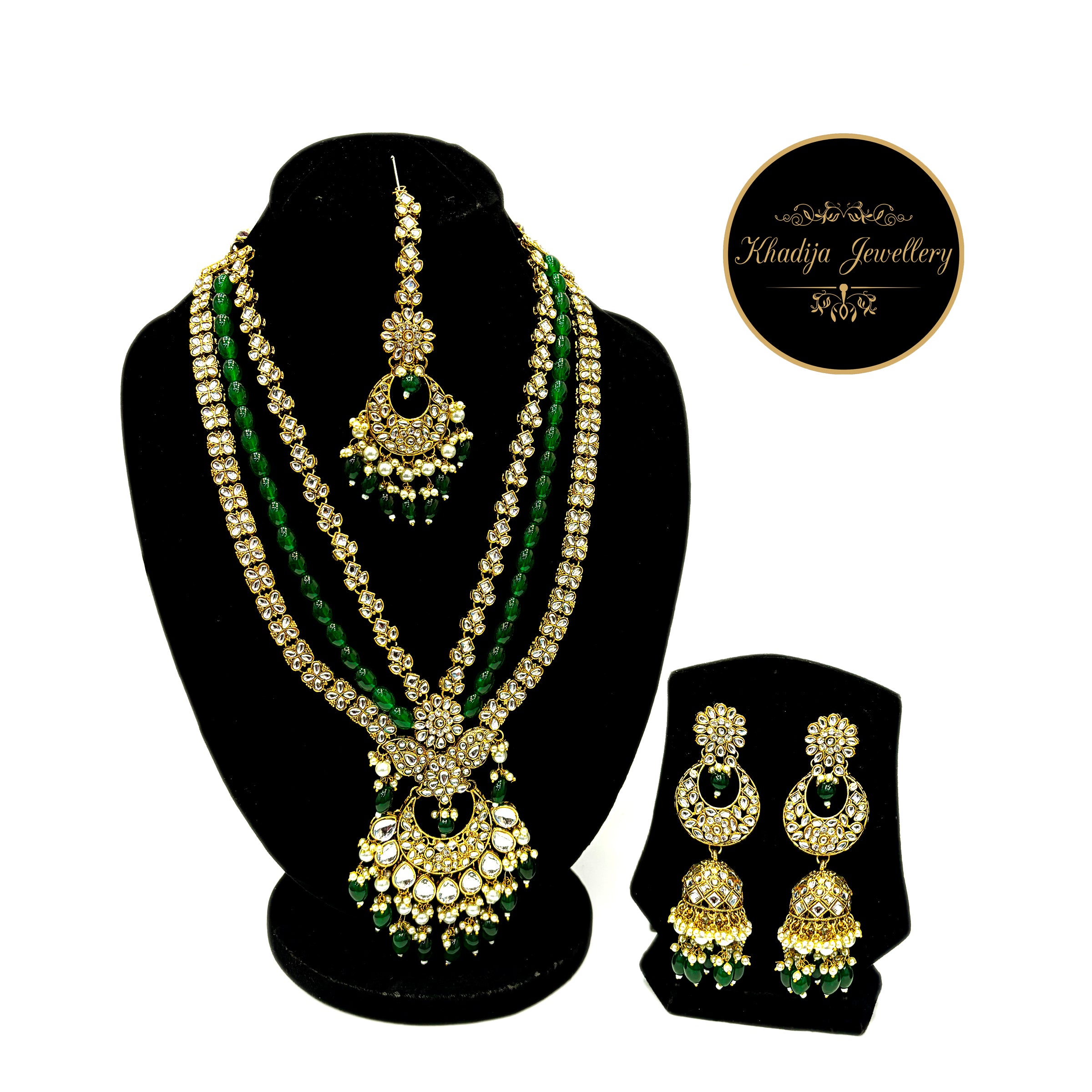 ✨Royal Char Indian Kundan Mala Set Traditional ✨(RM0011)