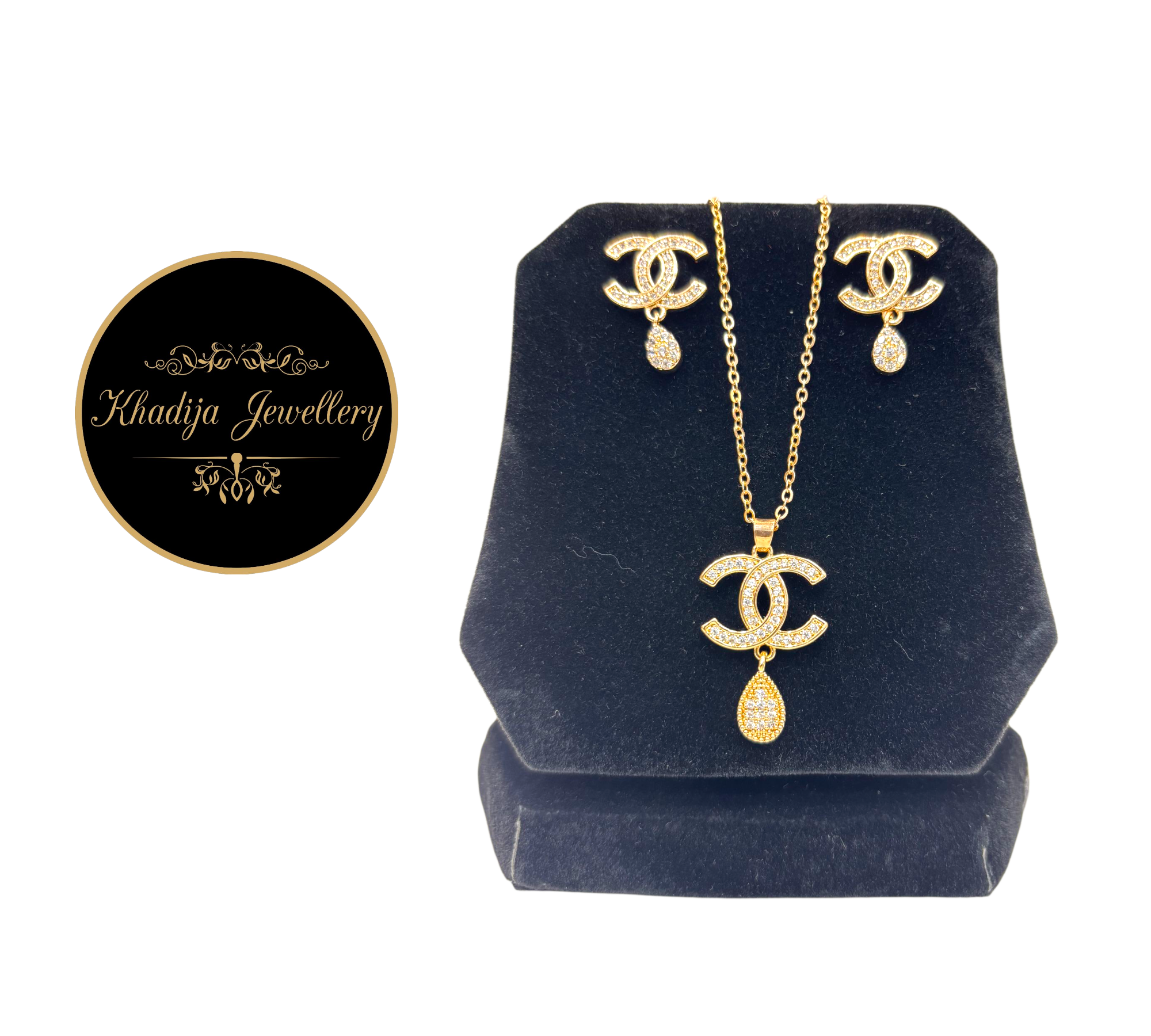 🌷Luxury Crystal Inspired By Chanel  Locket Set With Diamonds🌷 (CL0010)