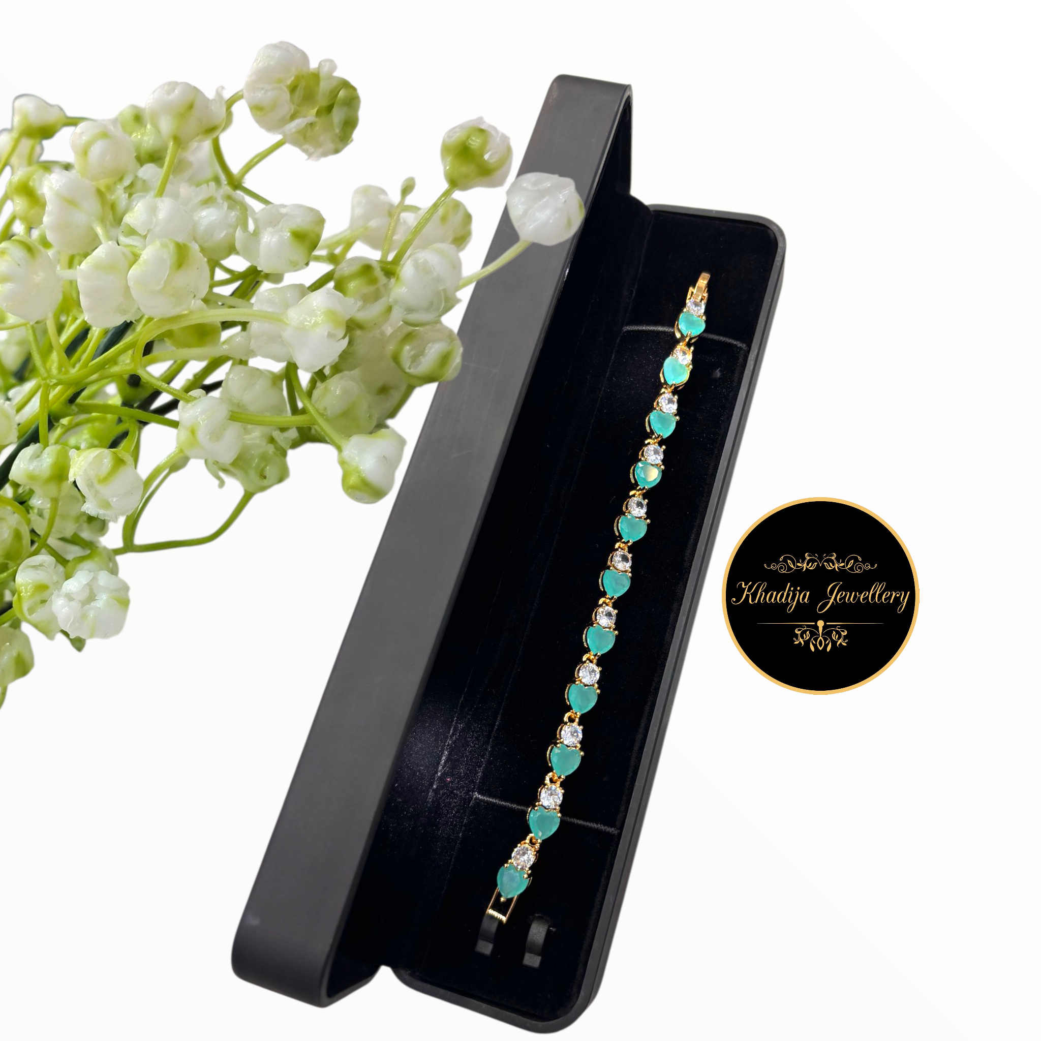 Elegant Stone-Studded Bracelet – 8 Stunning Colours (RC90)
