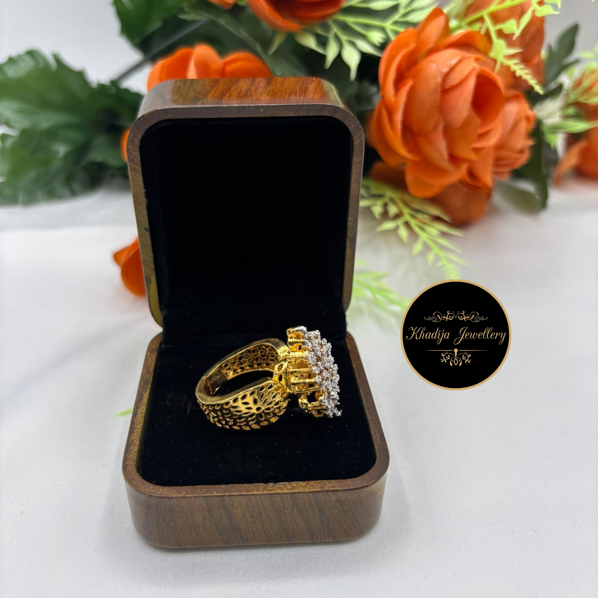 💍 Gold Plated Diamond Cut Adjustable Rings💍(00R01)