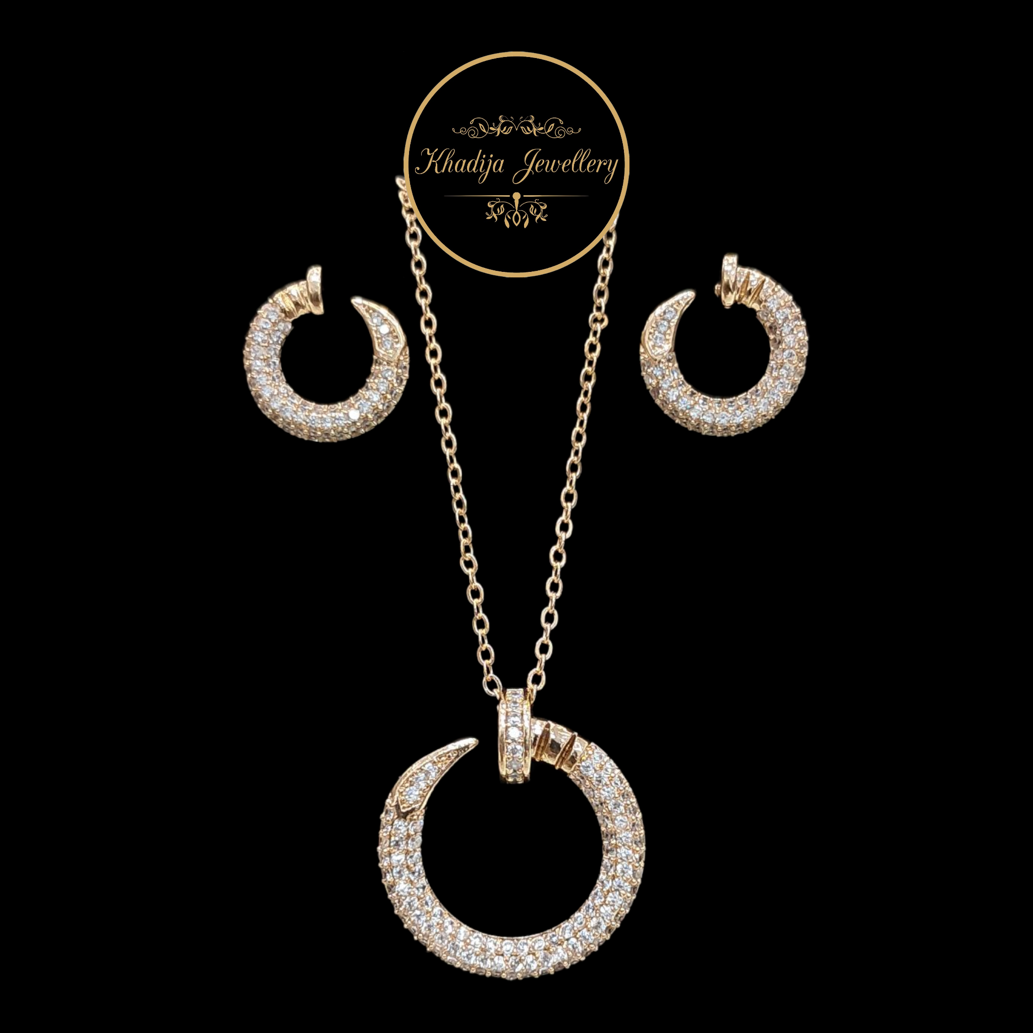 💫 Stainless Steel Elegant Golden Silver Hoop Jewelry Set  💫(CL0015)

Product Description: