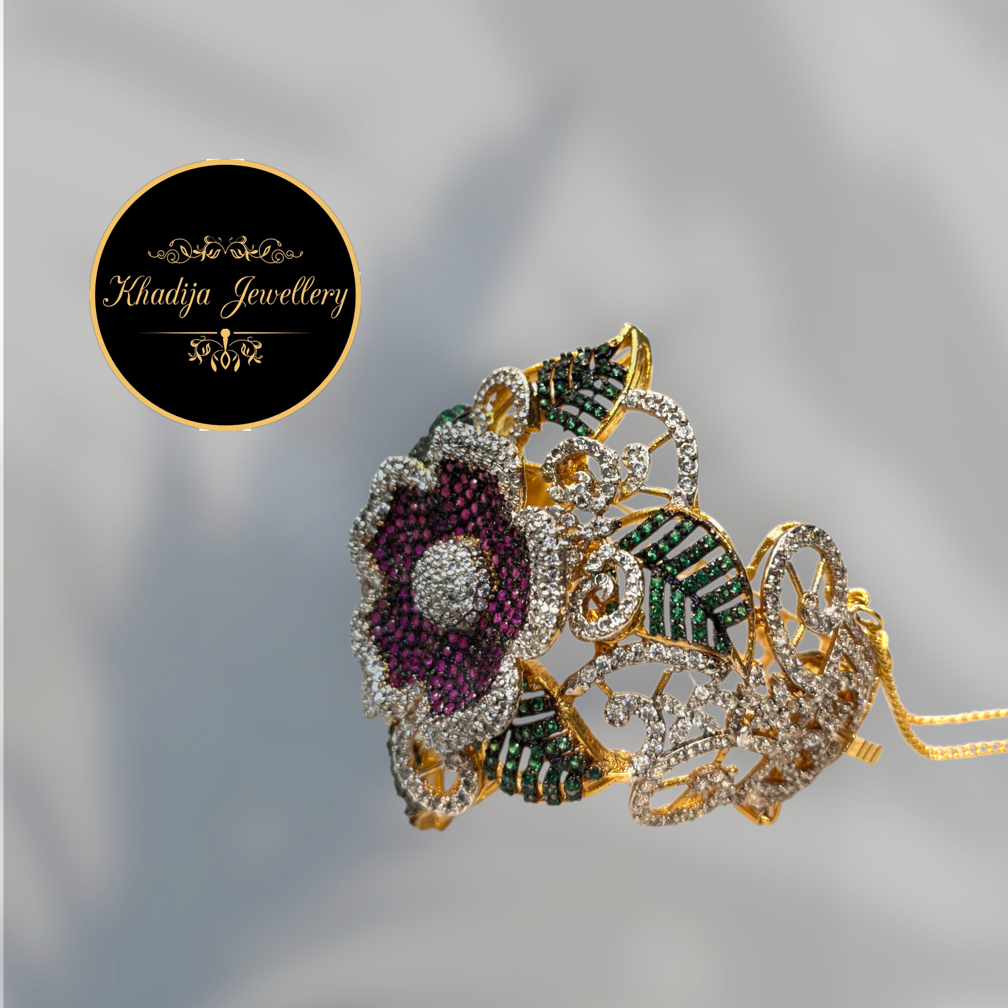 💫Luxury Floral Statement Openable Bracelet 💫 (AZ059)