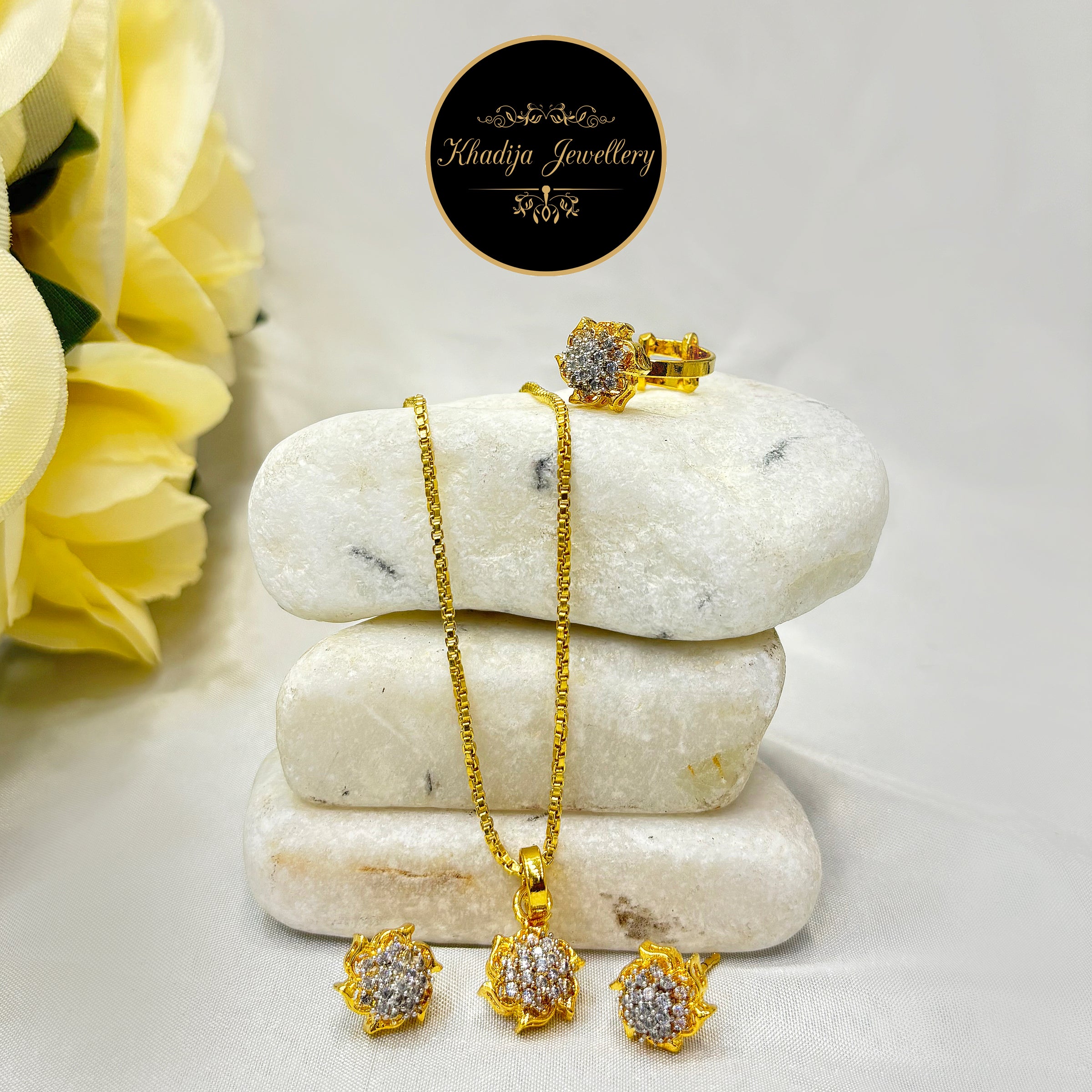 Elegant Gold-Plated Floral Jewelry Set Al025

Price: