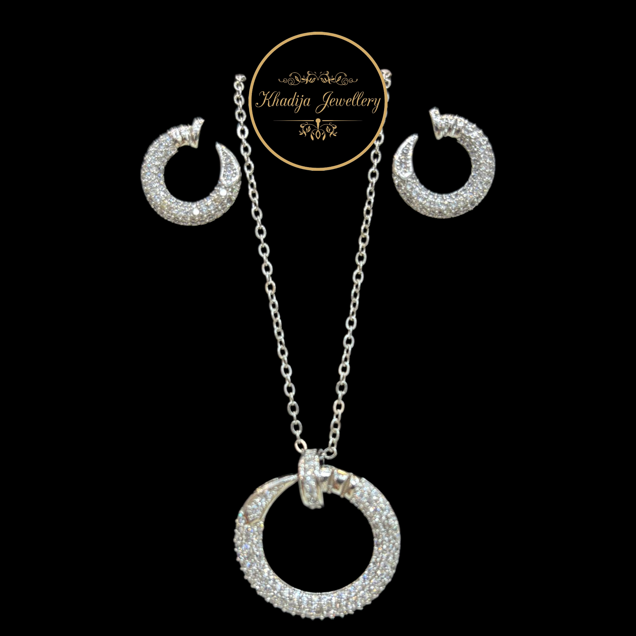 💫 Stainless Steel Elegant Golden Silver Hoop Jewelry Set  💫(CL0015)

Product Description: