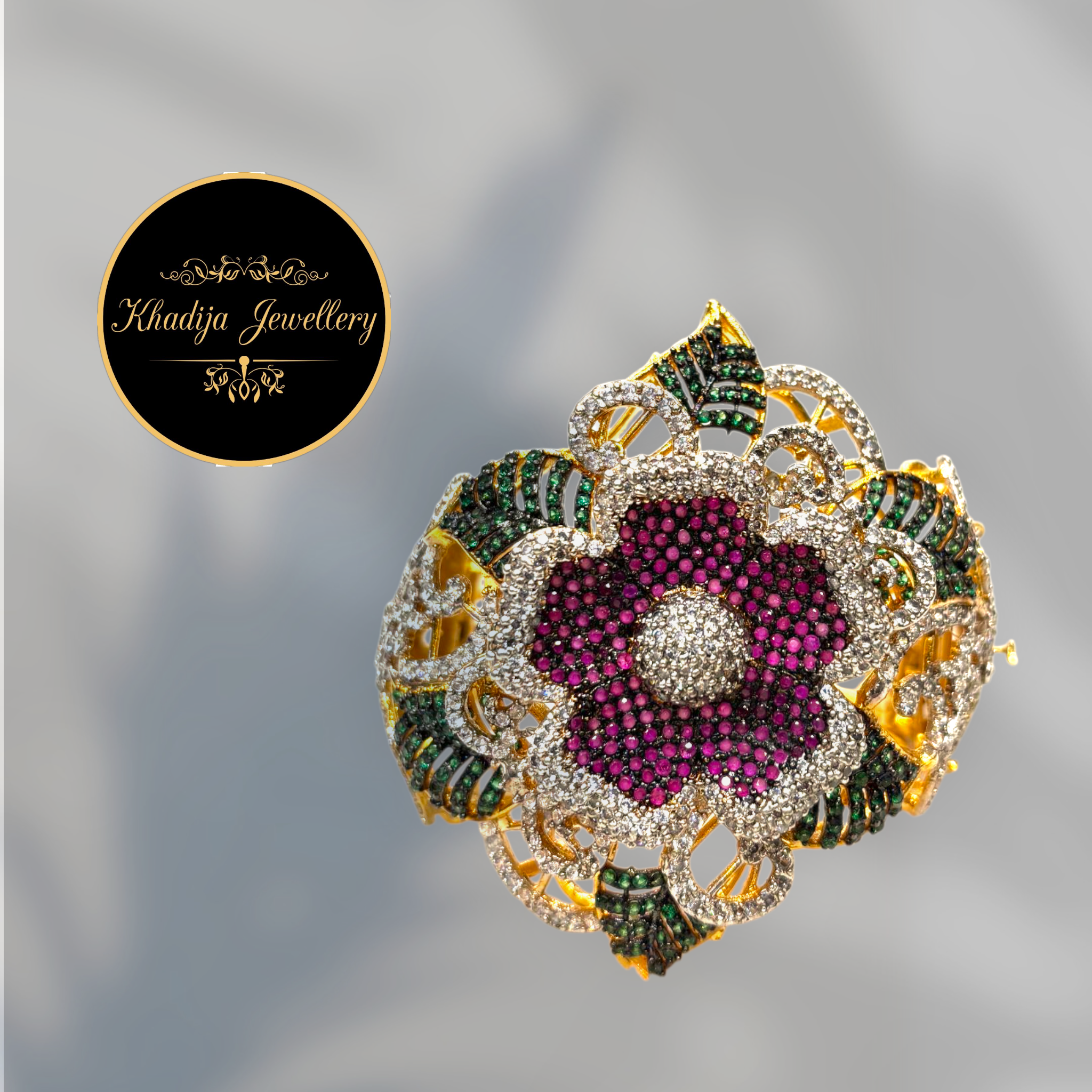 💫Luxury Floral Statement Openable Bracelet 💫 (AZ059)