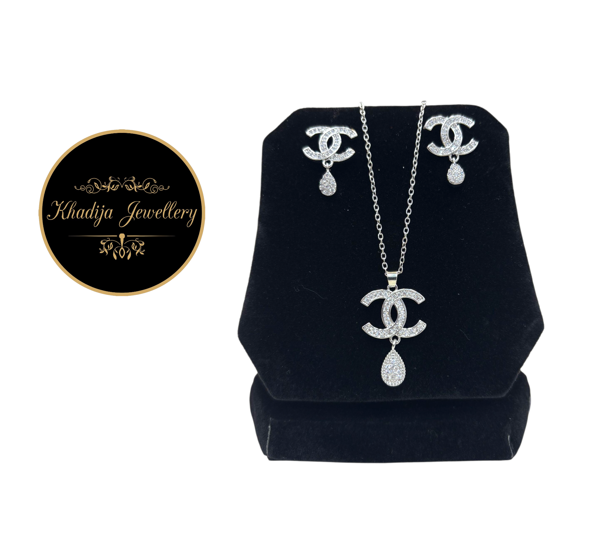 🌷Luxury Crystal Inspired By Chanel  Locket Set With Diamonds🌷 (CL0010)